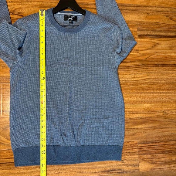 Banana Republic Baruffa Merino Wool Blue Crewneck Sweater Men’s Medium - Picture 4 of 5